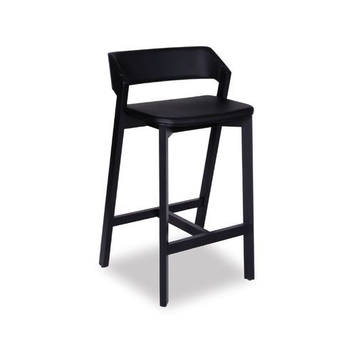 Merano Kitchen Stool - Black Stained  - by TON