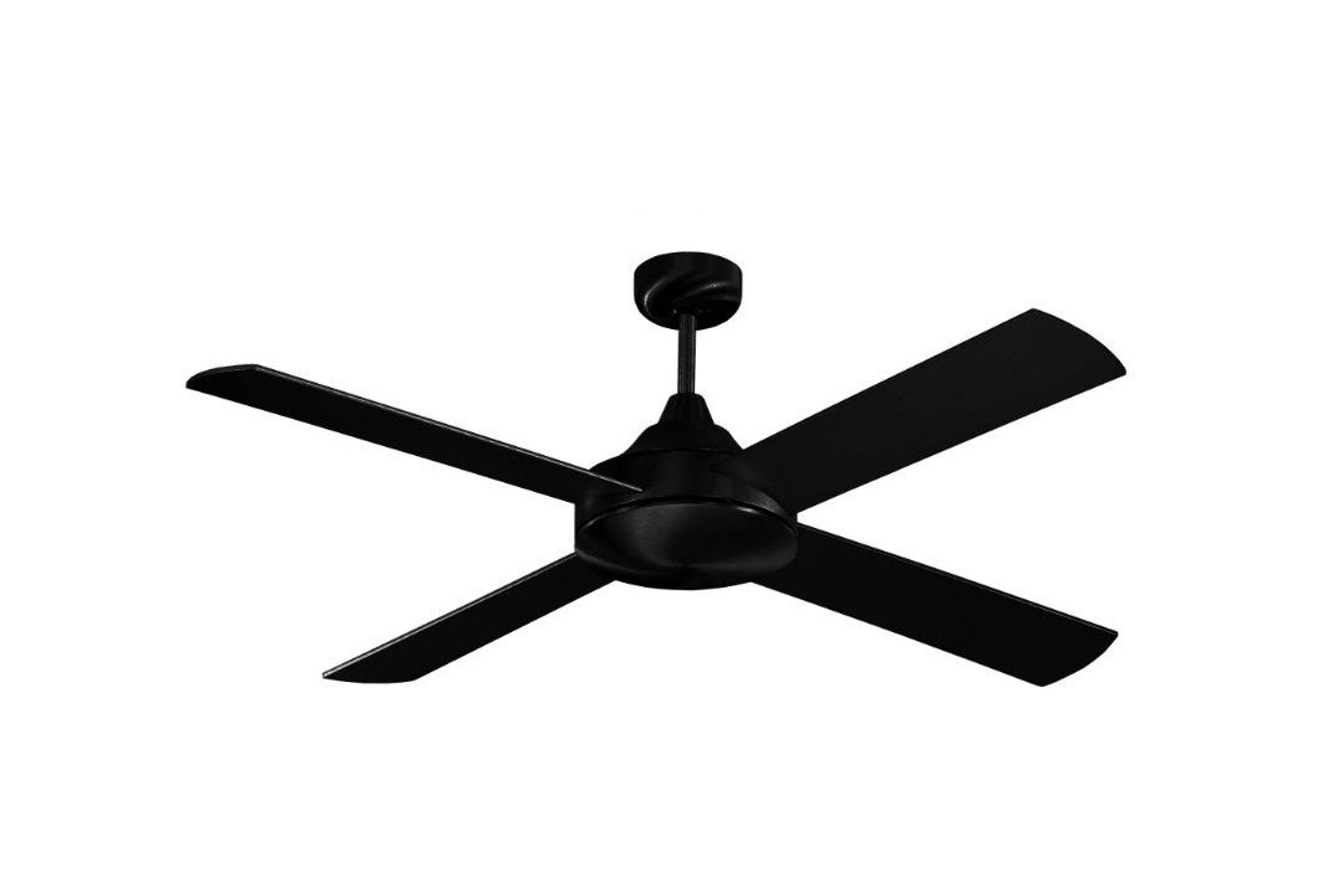 Milano DC Matt Black (no light) with 6 speed remote