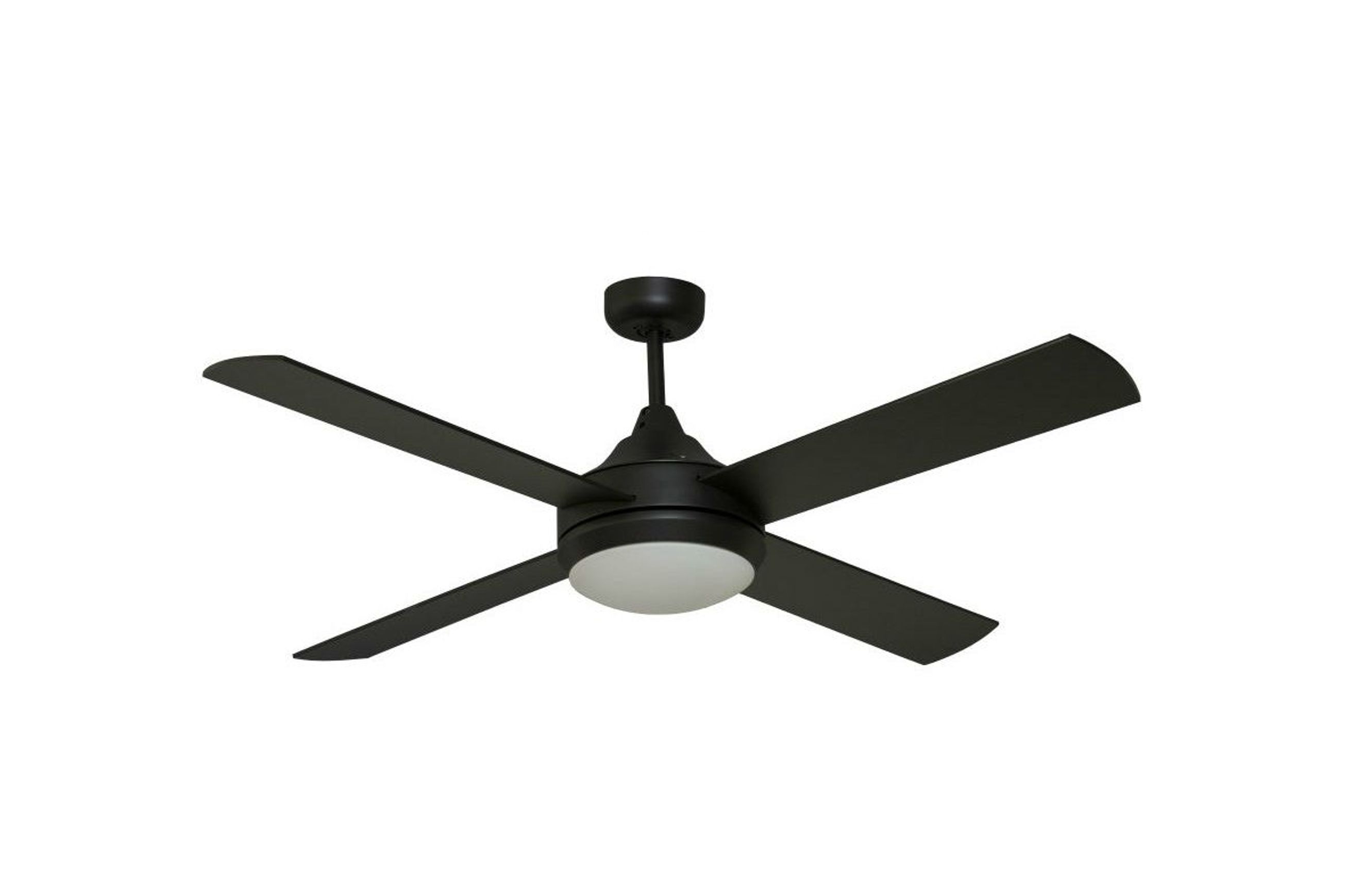 Milano DC  Matt Black + LED Light with 6 speed remote