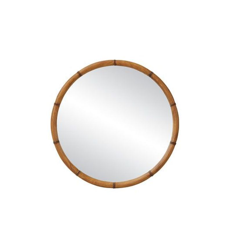 Colonial Bamboo Round Mirror