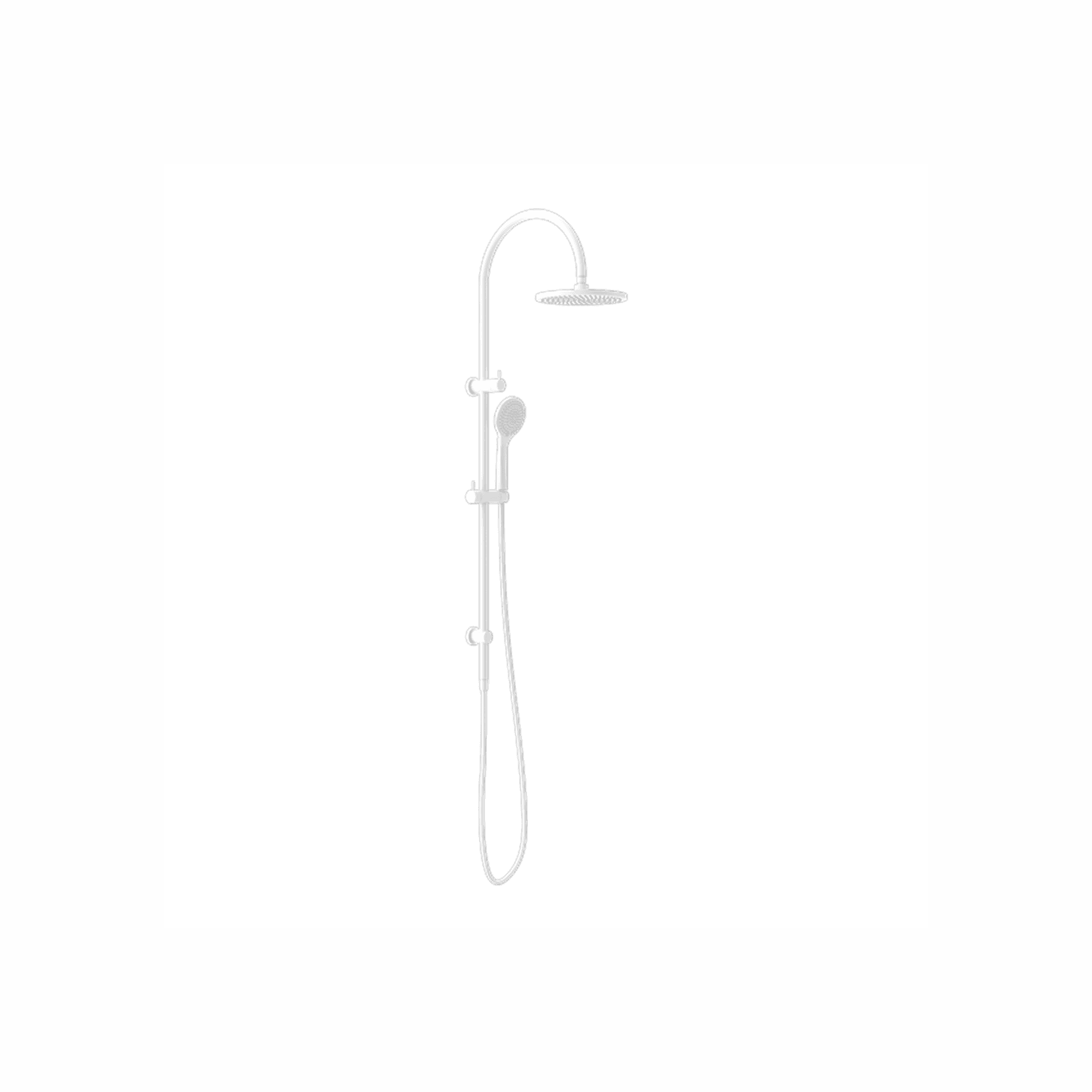 Mecca Twin Shower With Air Shower Matte White