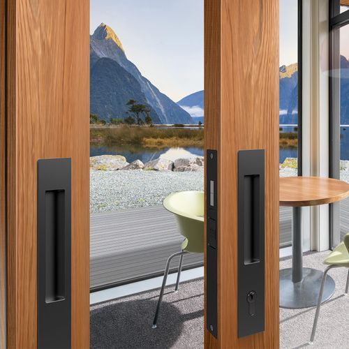 Mardeco 'M' Series Flush Pull Euro Lock Set Key Locking Bronze for Timber and Aluminum Doors BR8104/SET *No Cylinder*