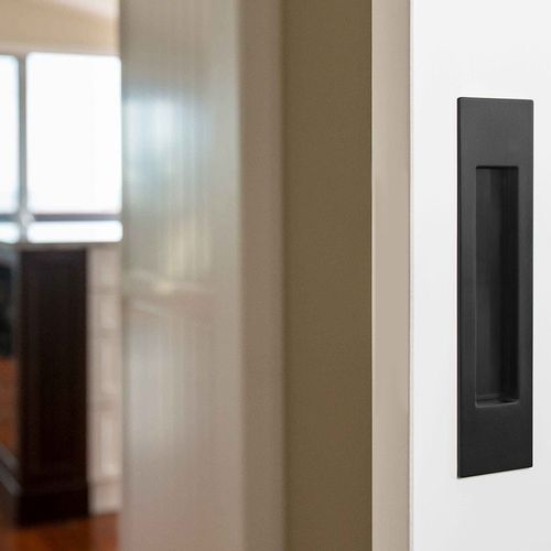 Mardeco 'M' Series Flush Pull Matt Black for Timber and Aluminum Sliding Double Doors BL8002/190 *Single*