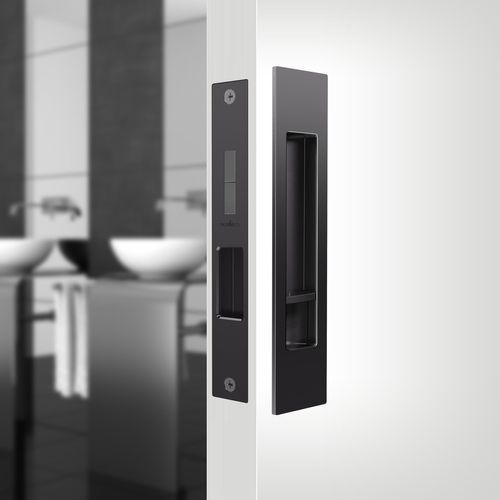 Mardeco 'M' Series Flush Pull Privacy Set Matt Black BL8004SET
