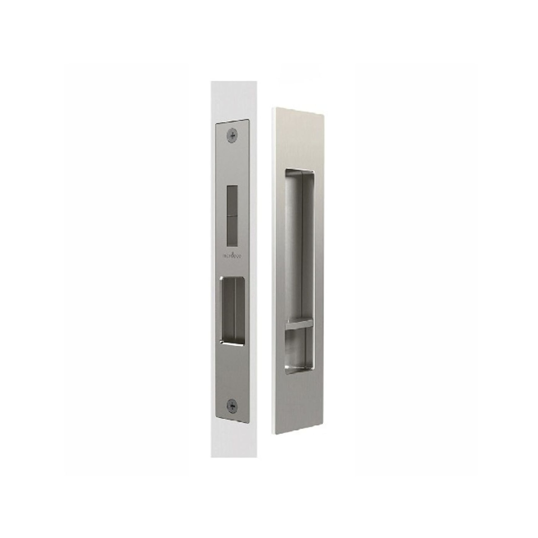 Mardeco 'M' Series Flush Pull Privacy Set Brushed Nickel for Sliding Doors BN8004SET
