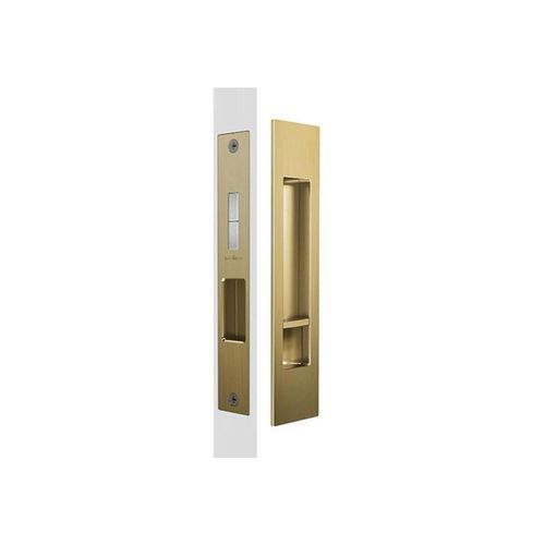 Mardeco 'M' Series Flush Pull Privacy Set Satin Brass for Sliding Doors BRS8004SET