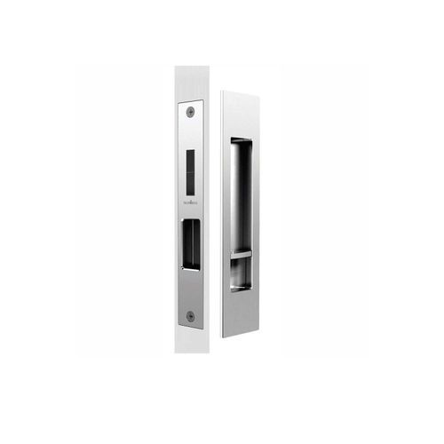 Mardeco 'M' Series Flush Pull Privacy Set Polished Chrome for Sliding Doors PC8004SET