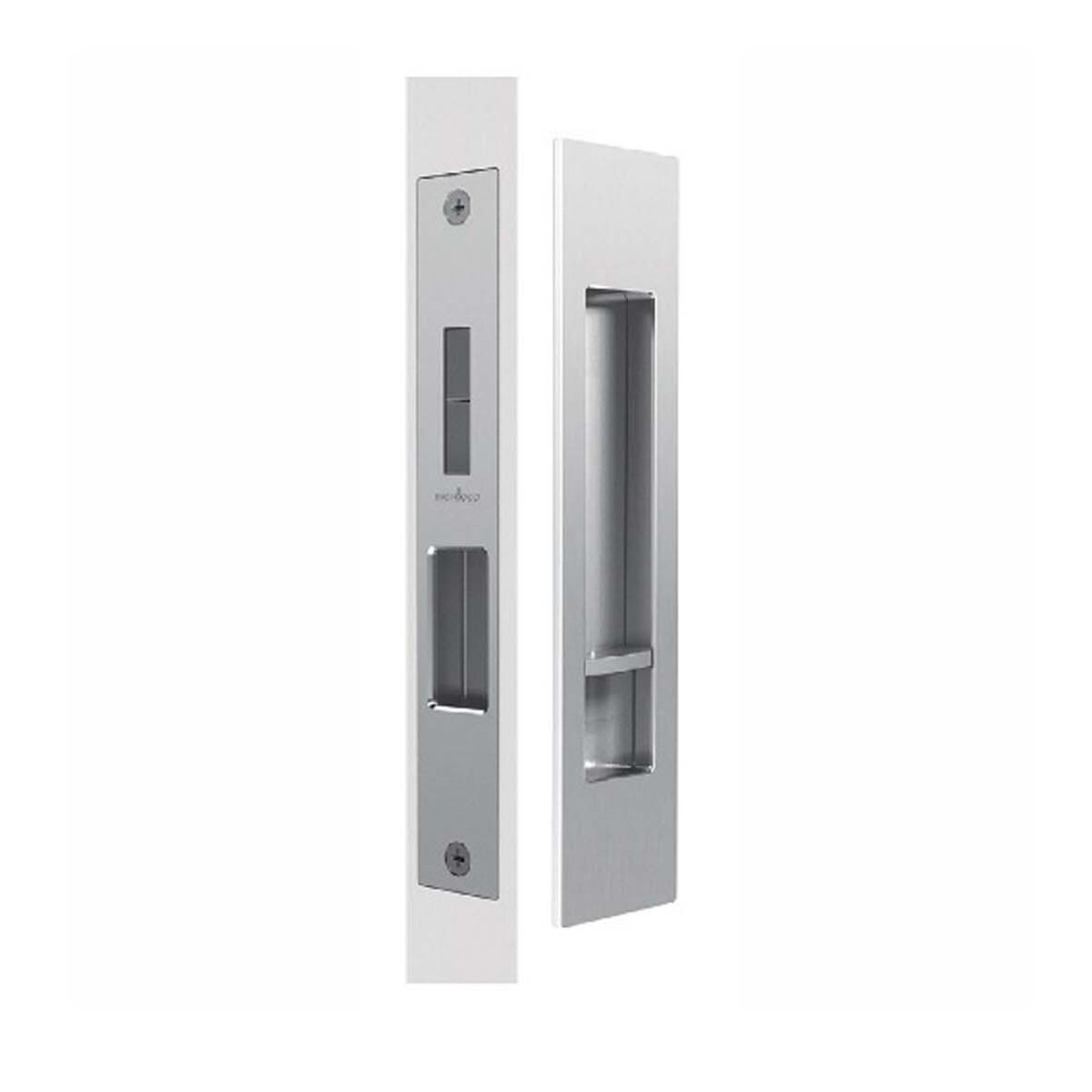 Mardeco 'M' Series Flush Pull Privacy Set Satin Chrome for Sliding Doors SC8004SET