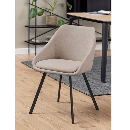 NILES Dining Chair - Beige & Black