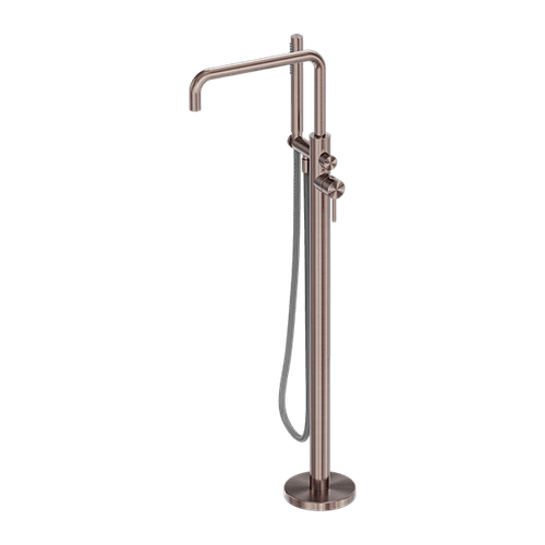Zen SS316L Freestanding Bath Mixer & Outdoor Shower Hose | Brushed Bronze