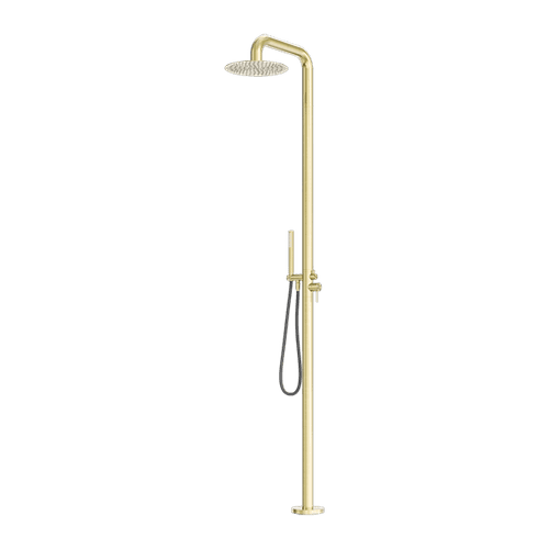Zen SS316L Outdoor Freestanding Shower | Brushed Gold