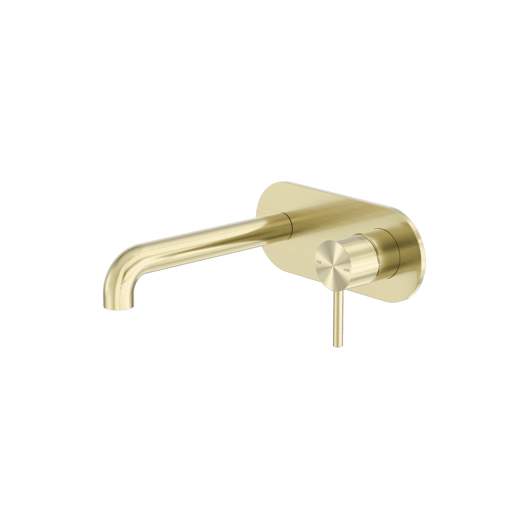 Zen SS316L Wall Basin/Bath Mixer 230mm Spout | Brushed Gold