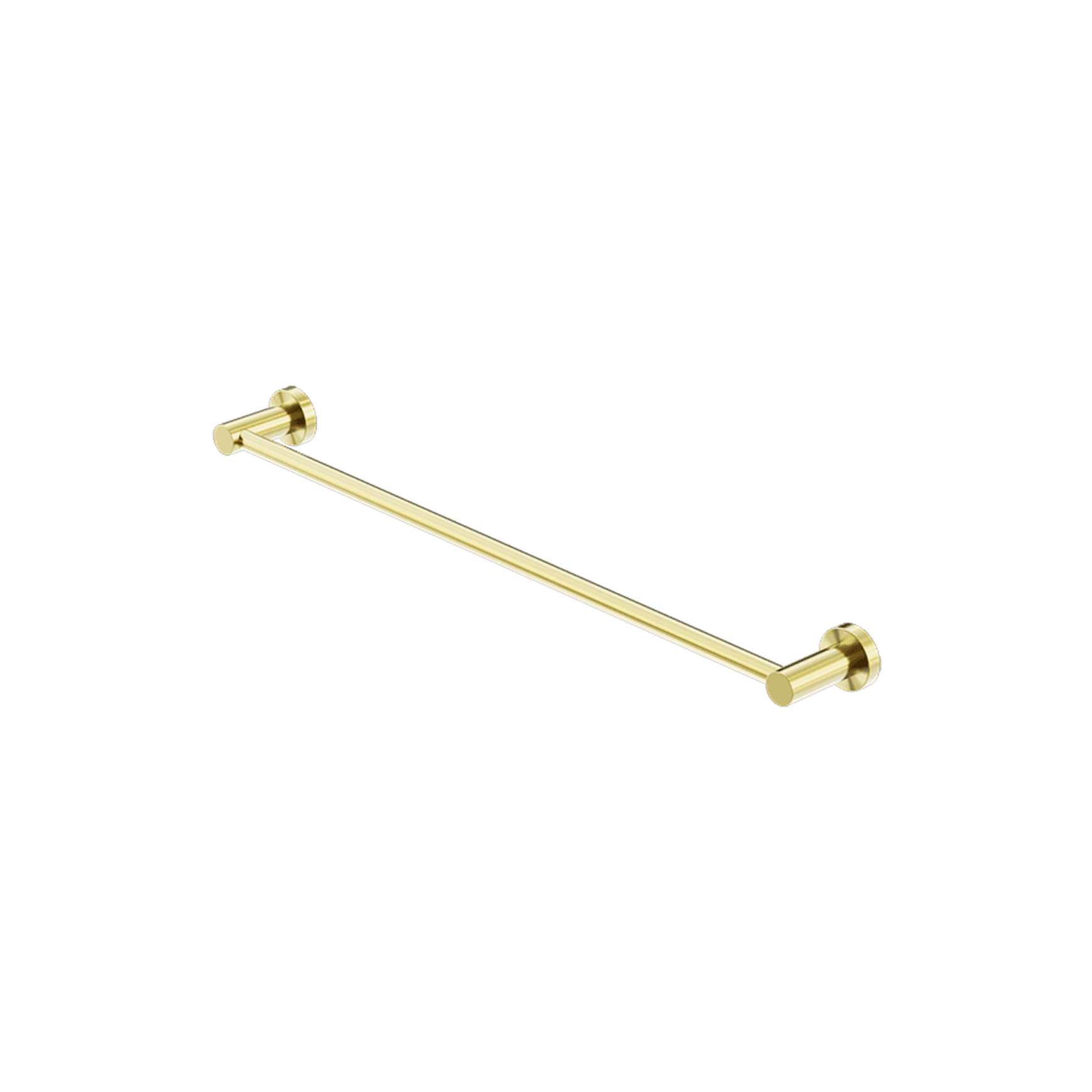 Mecca Single Towel Rail 600mm Brushed Gold