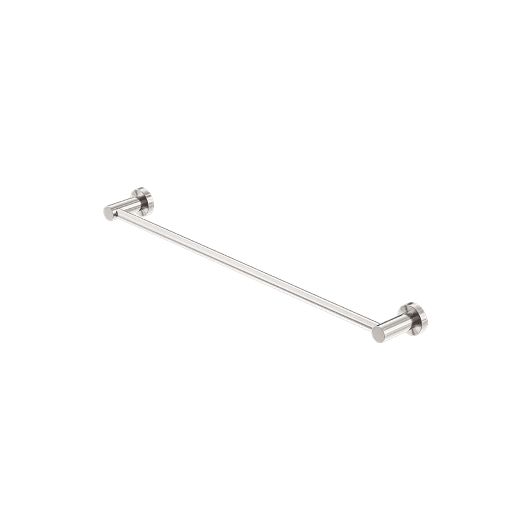 Mecca Single Towel Rail 600mm Brushed Nickel