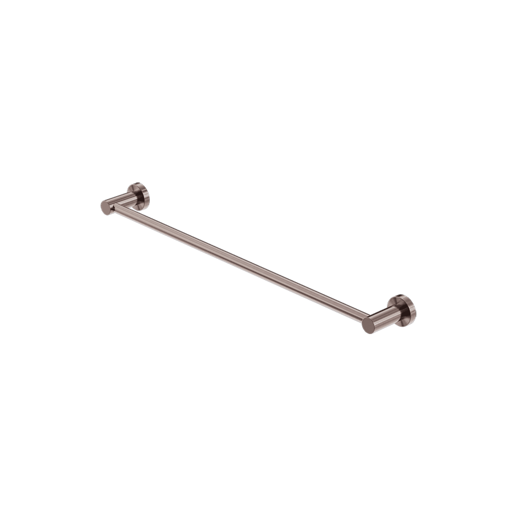 Mecca Single Towel Rail 600mm Brushed Bronze