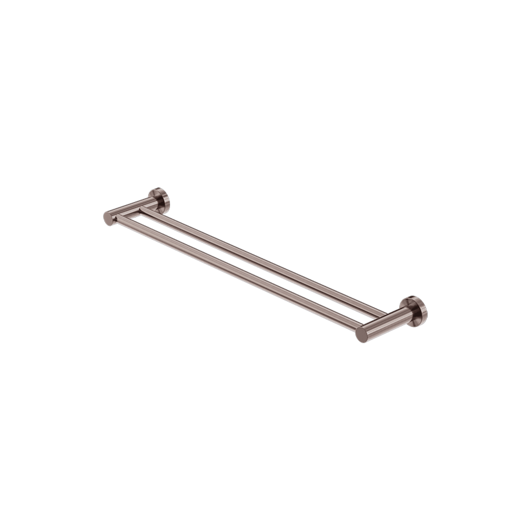 Mecca Double Towel Rail 600mm Brushed Bronze