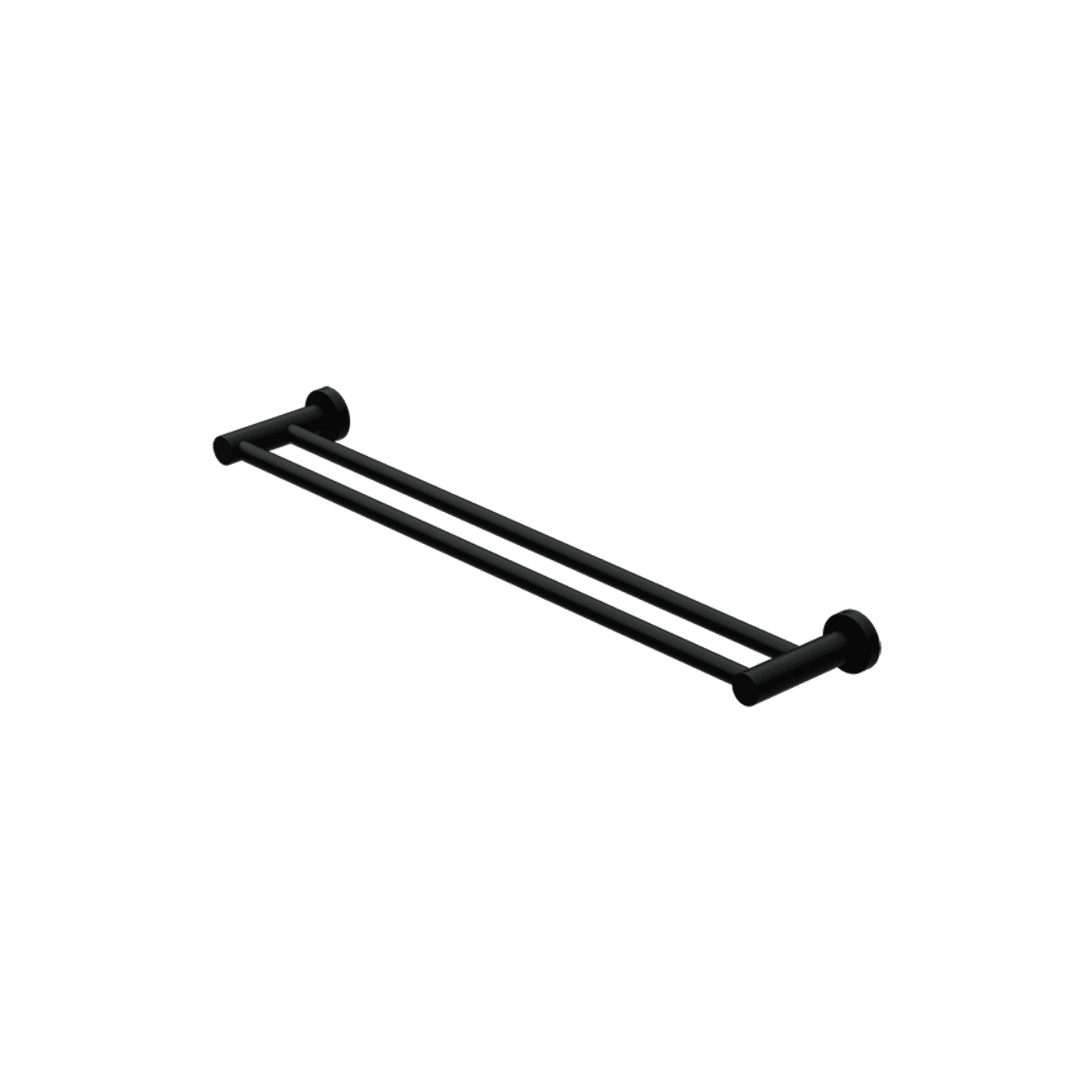 Mecca Double Towel Rail 600mm Matte Black