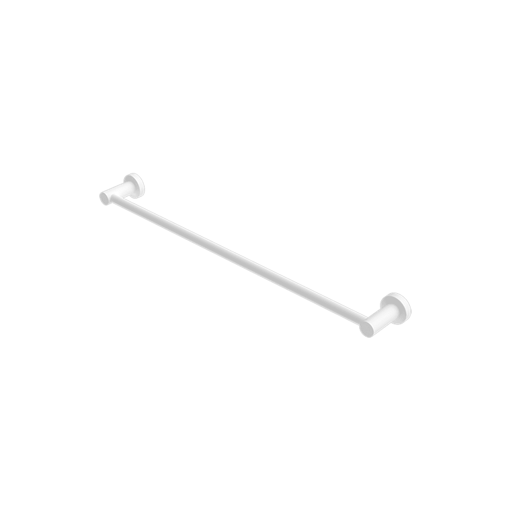 Mecca Single Towel Rail 600mm Matte White