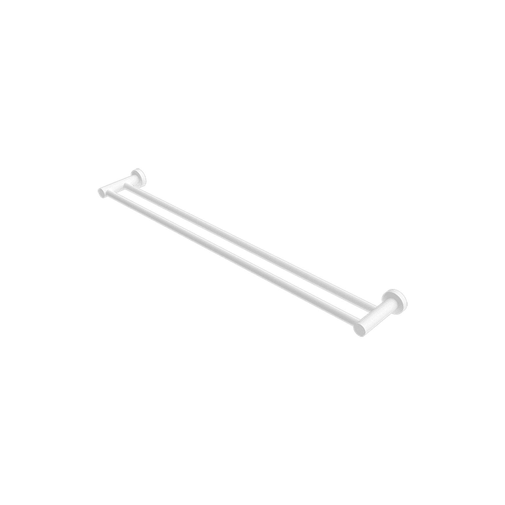 Mecca Double Towel Rail 600mm Matte White