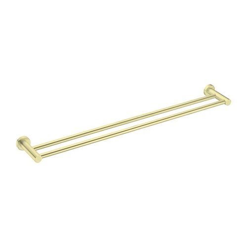 Mecca Double Towel Rail 800mm Brushed Gold