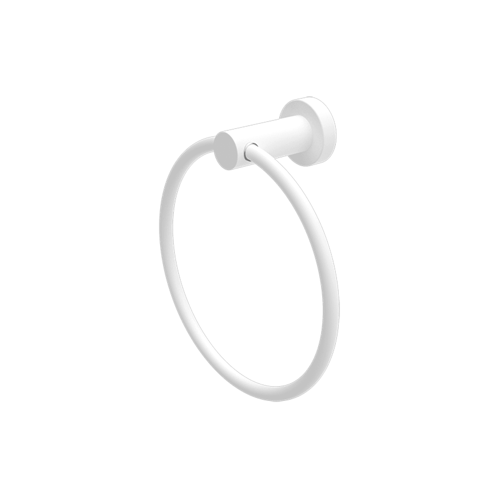 Mecca Hand Towel Ring Matte White