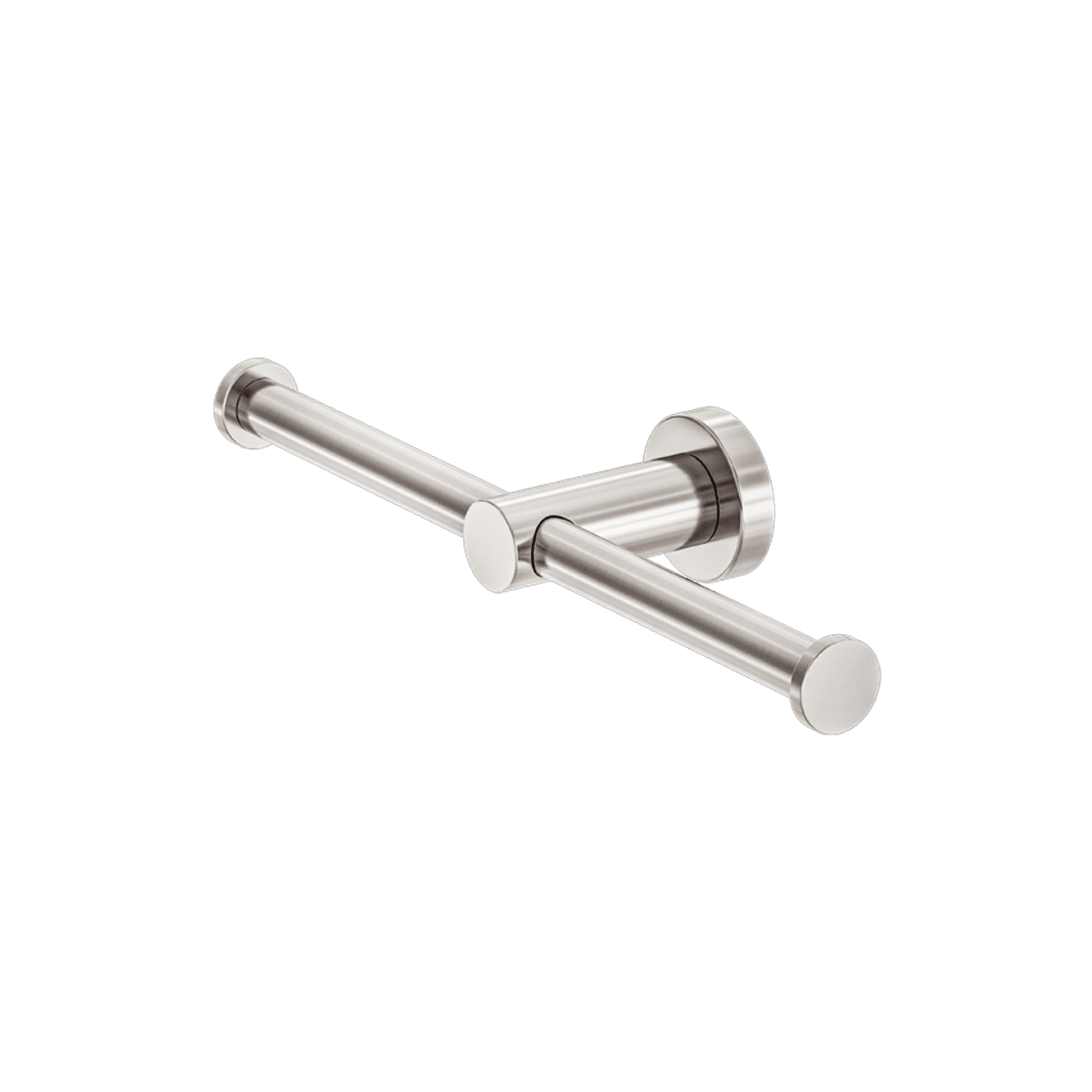 Mecca Double Toilet Roll Holder Brushed Nickel