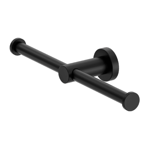 Mecca Double Toilet Roll Holder Matte Black