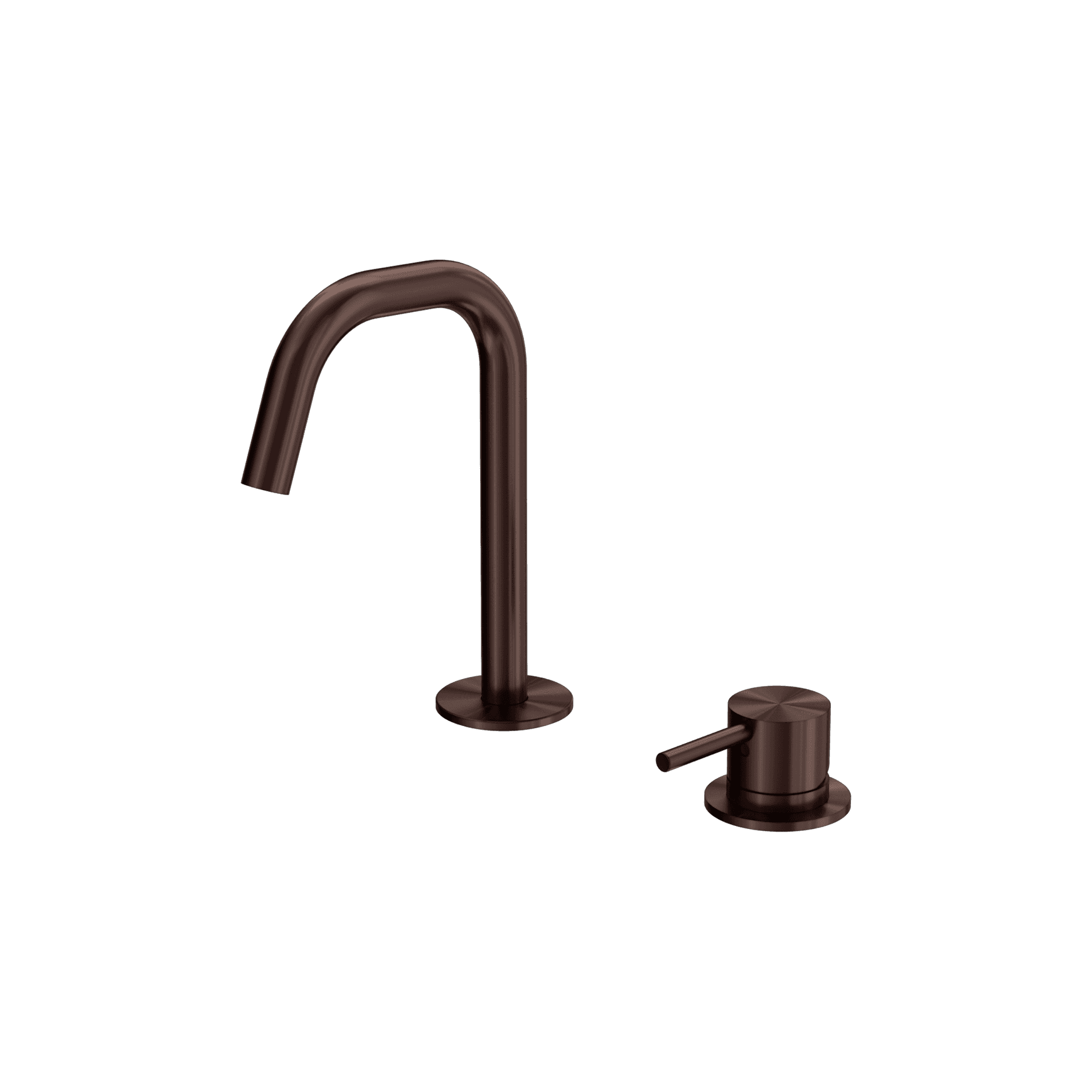 Mecca Hob Basin Mixer Set Edge Spout Rome Bronze