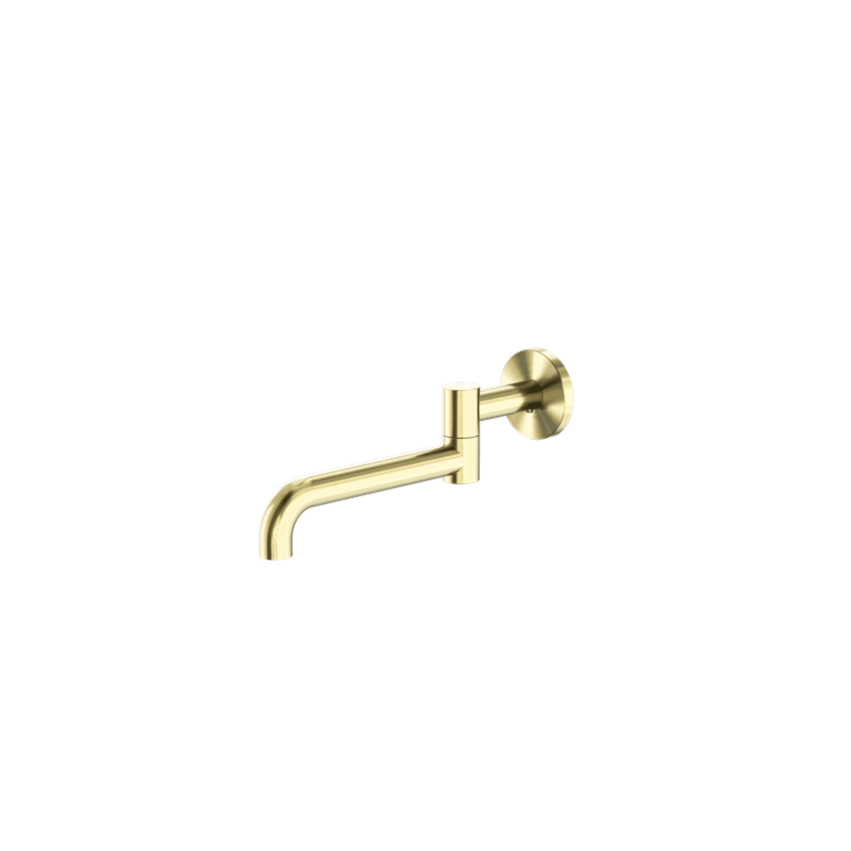 Mecca Wall Mounted Swivel Bath Spout Only 225mm Brushed Gold
