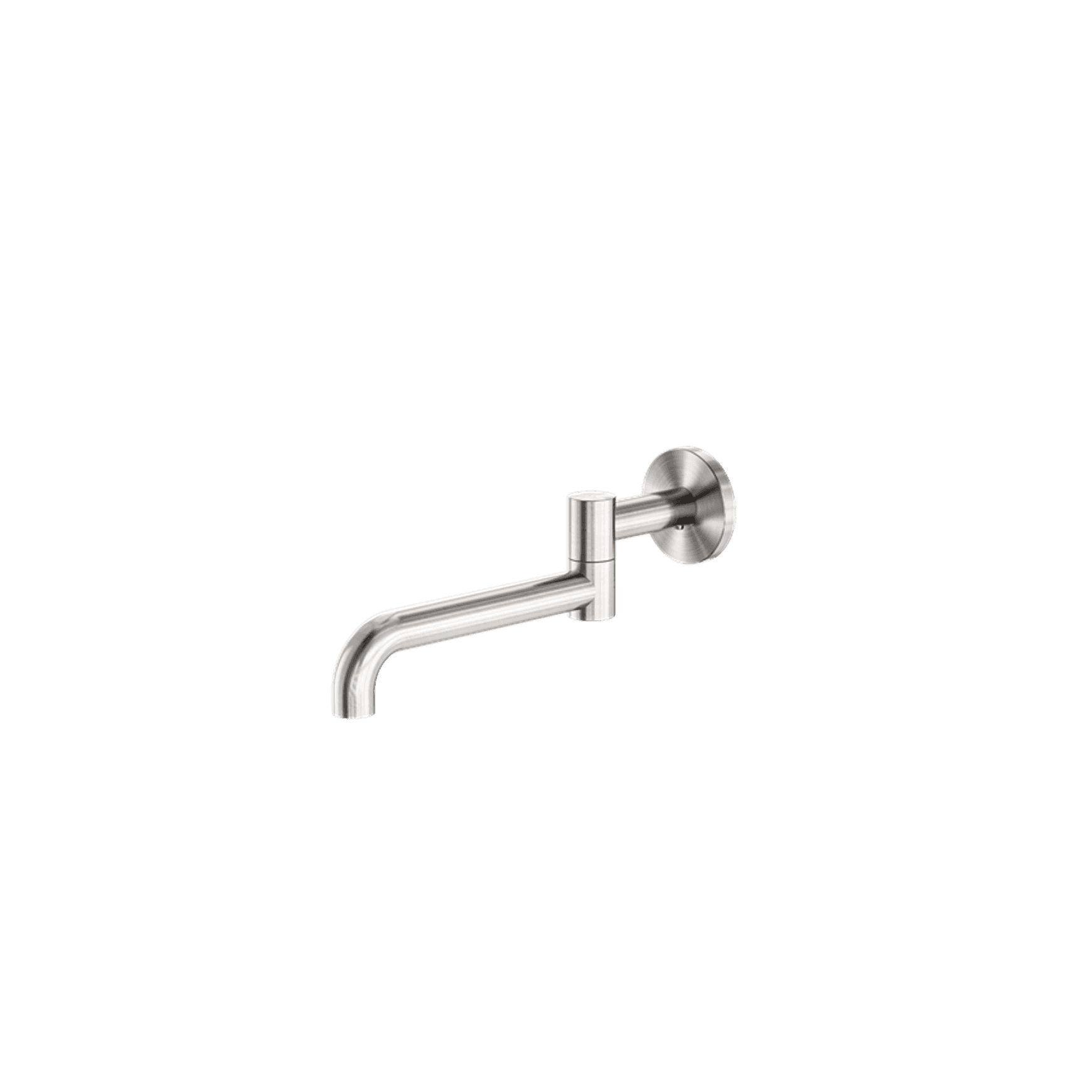Mecca Wall Mounted Swivel Bath Spout Only 225mm Brushed Nickel