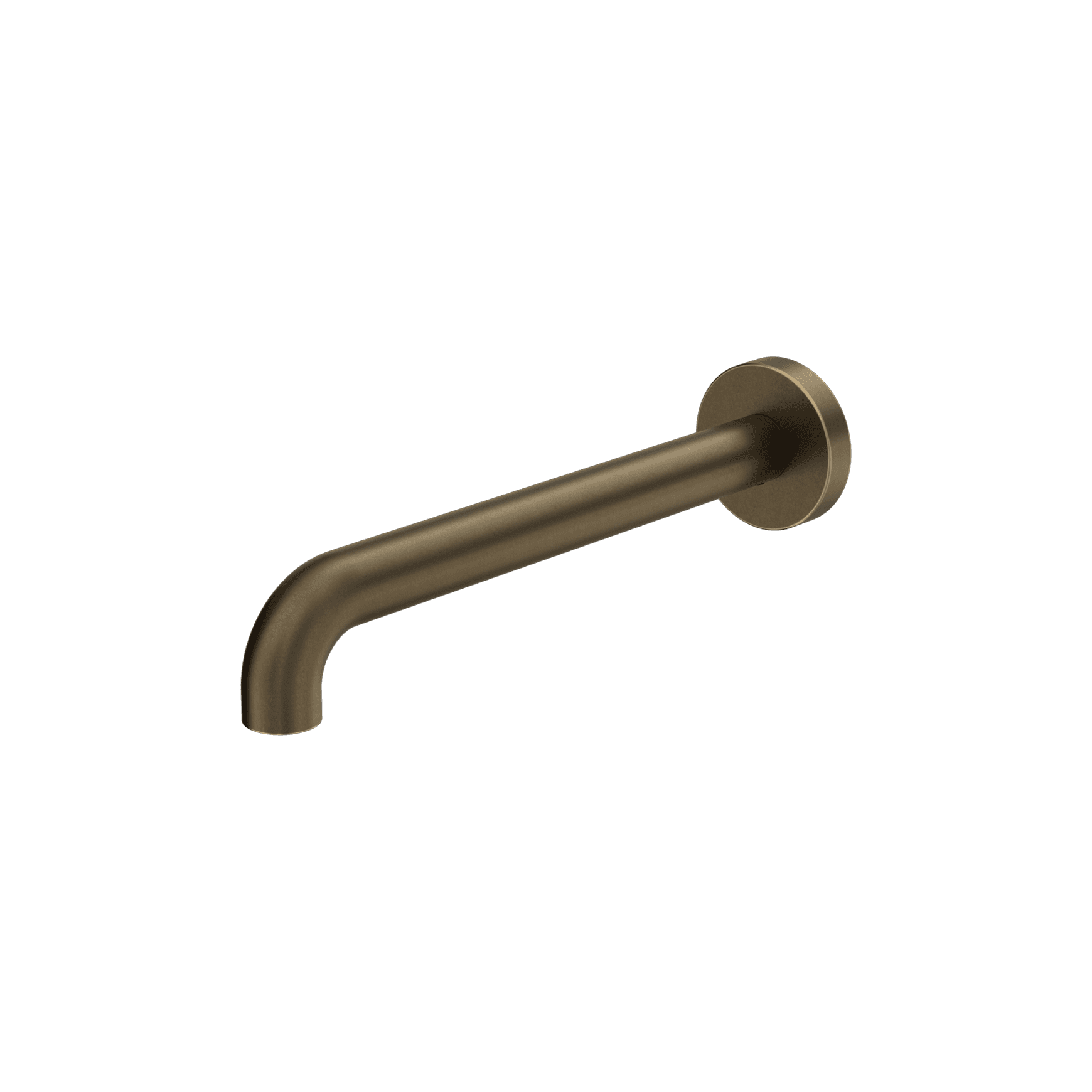 Mecca Basin/Bath Spout Only 230mm II Tumbled Antique Brass