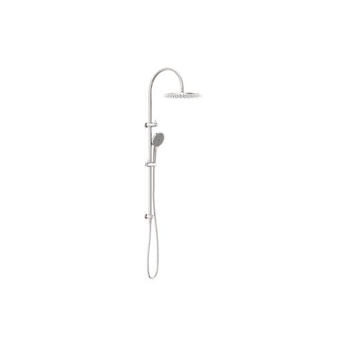 Mecca Twin Shower With Air Shower II Brushed Nickel