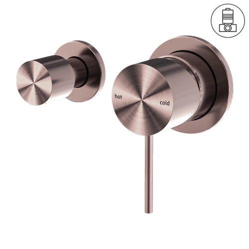 Mecca Shower Mixer With Horizontal 2 Way Divertor Brushed Bronze