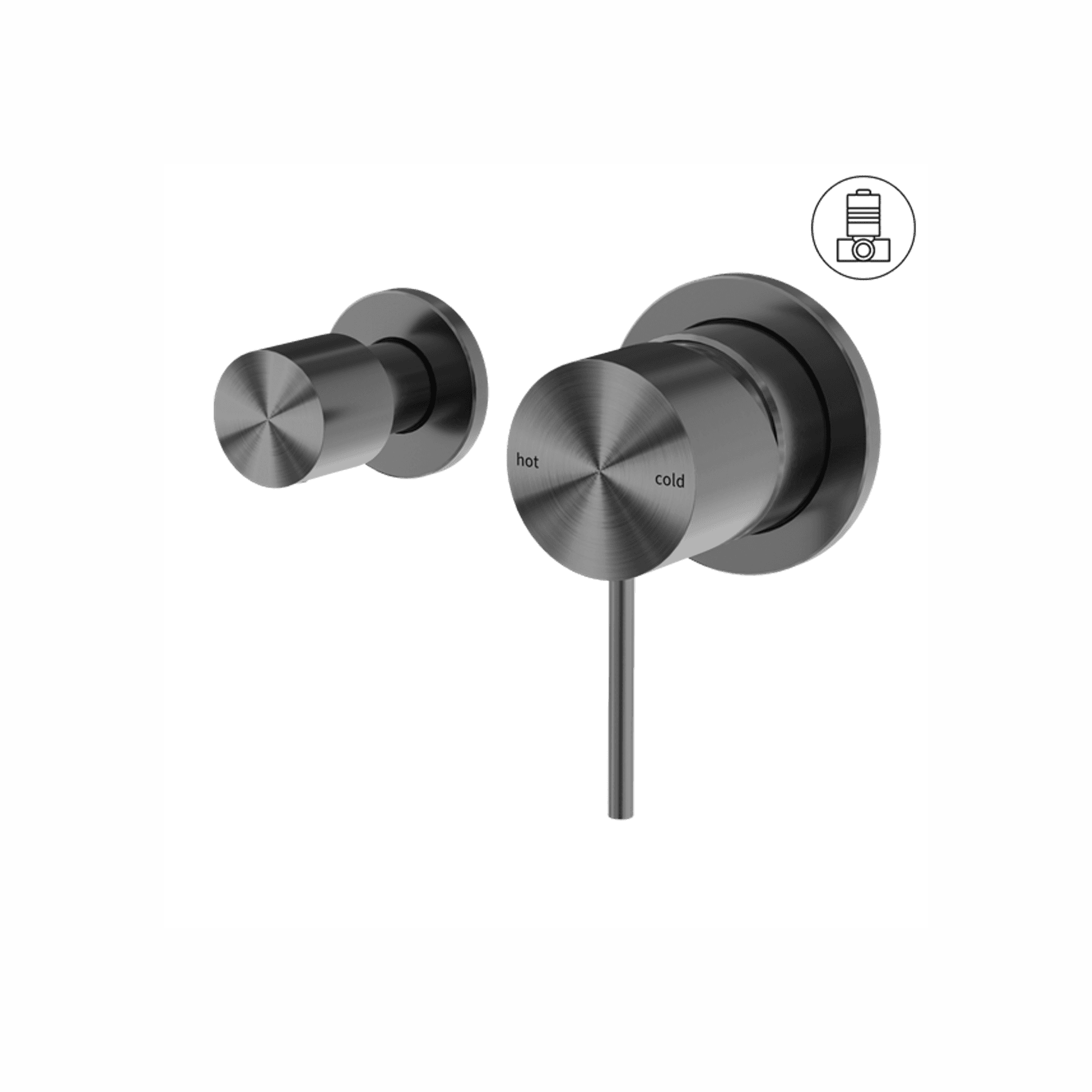Mecca Shower Mixer With Horizontal 2 Way Divertor Gun Metal