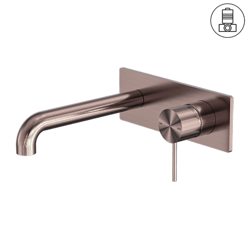 Mecca Wall Basin/Bath Mixer 185mm Brushed Bronze