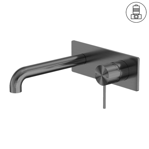 Mecca Wall Basin/Bath Mixer 120mm Gun Metal