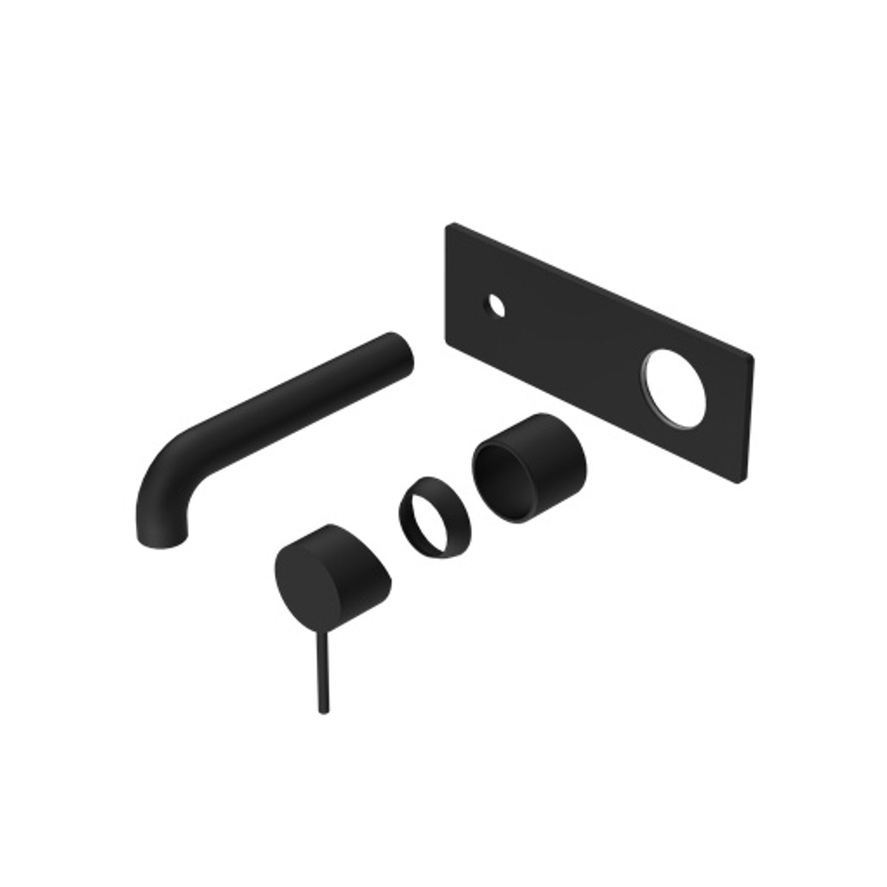 Mecca Wall Basin/Bath Mixer 185mm Trim Kits Only Matte Black