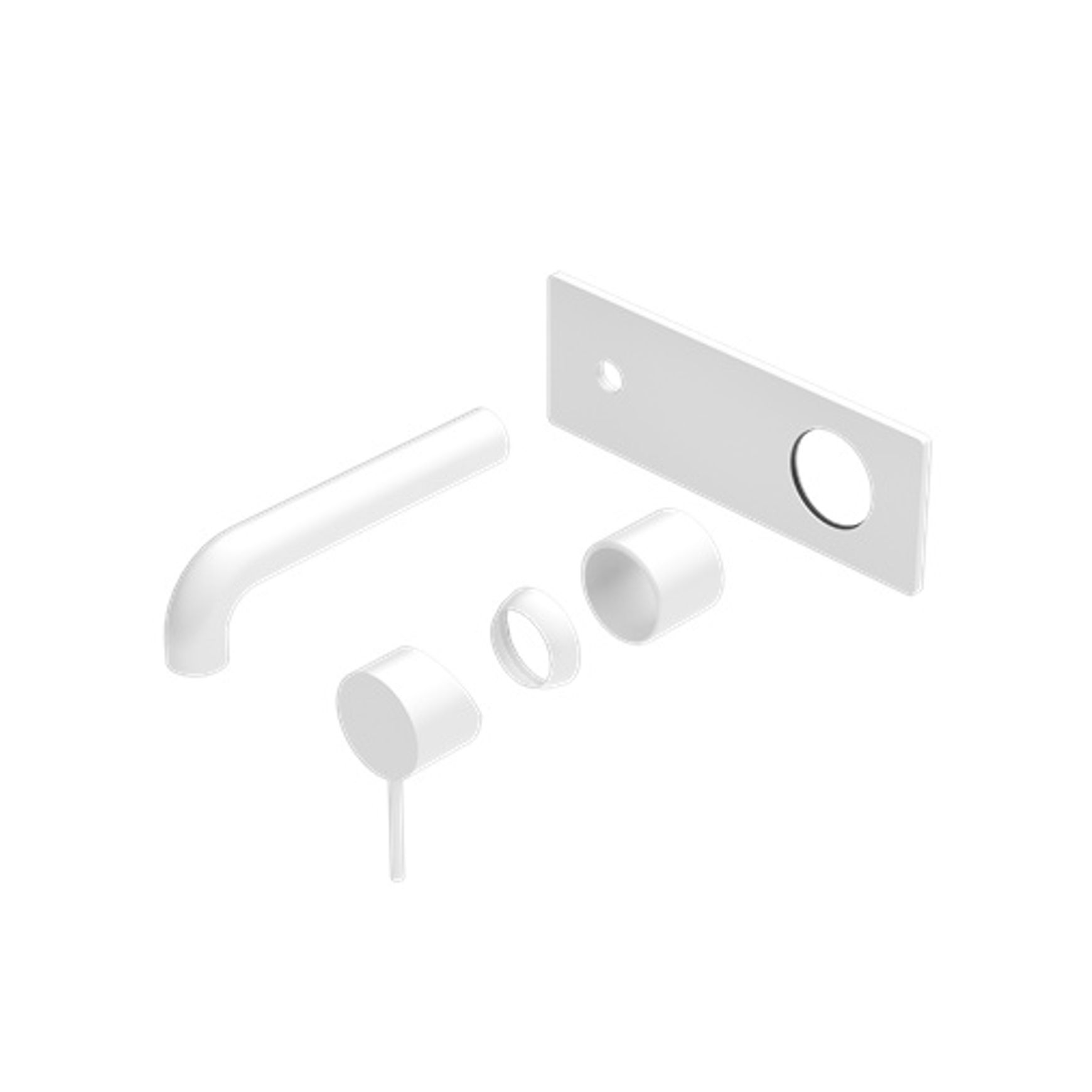 Mecca Wall Basin/Bath Mixer 120mm Trim Kits Only Matte White