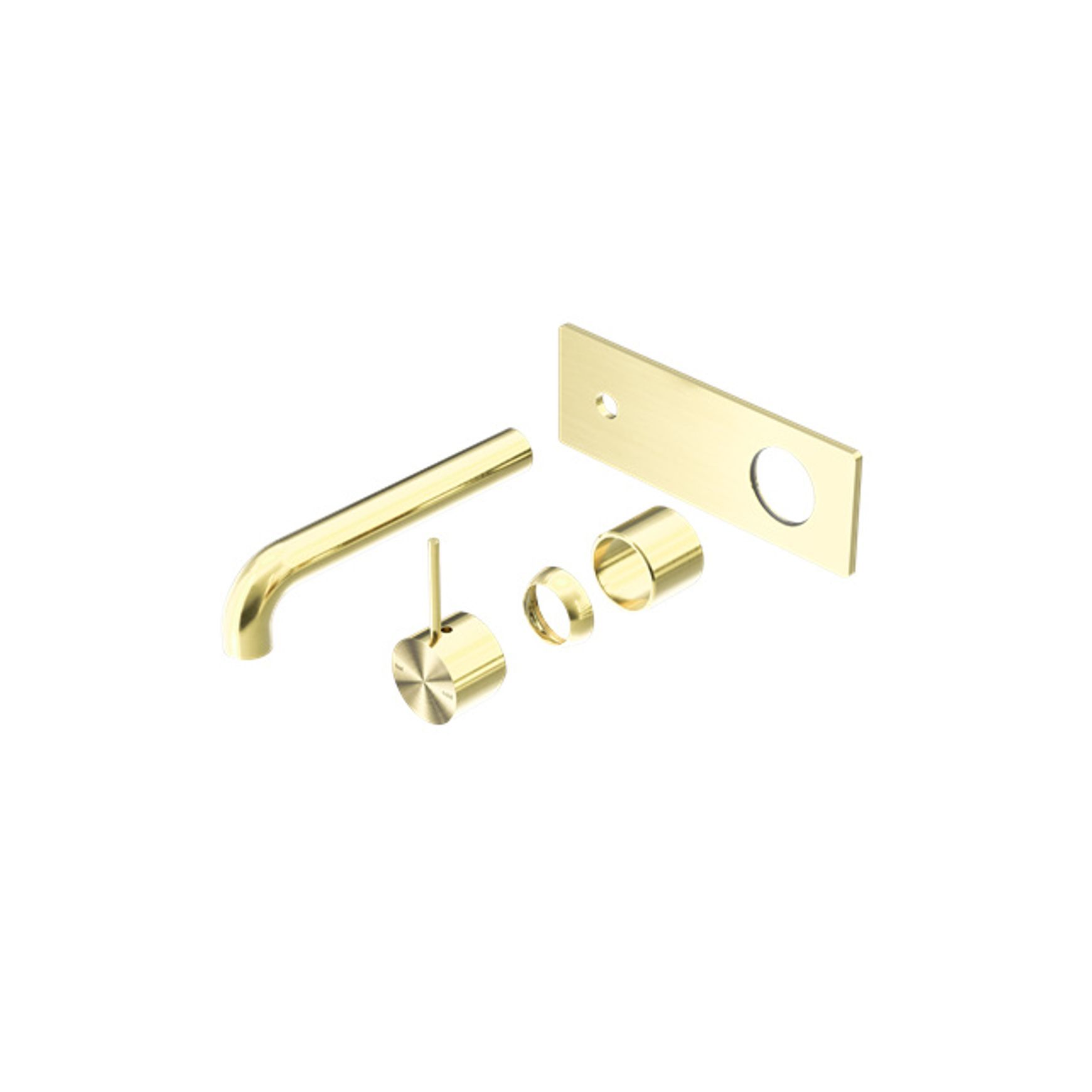 Mecca Wall Basin/Bath Mixer Handle Up 260mm Trim Kits Only Brushed Gold