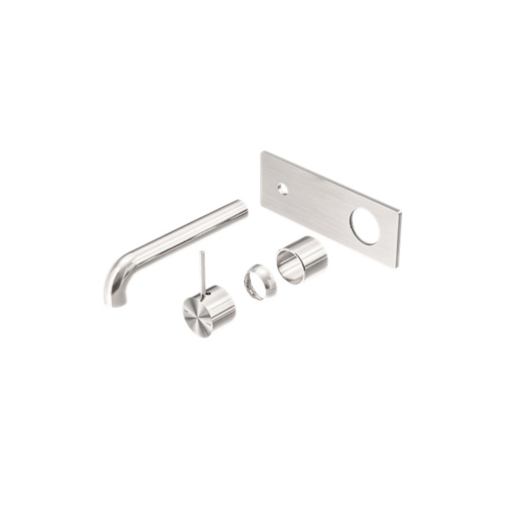 Mecca Wall Basin/Bath Mixer Handle Up 120mm Trim Kits Only Brushed Nickel