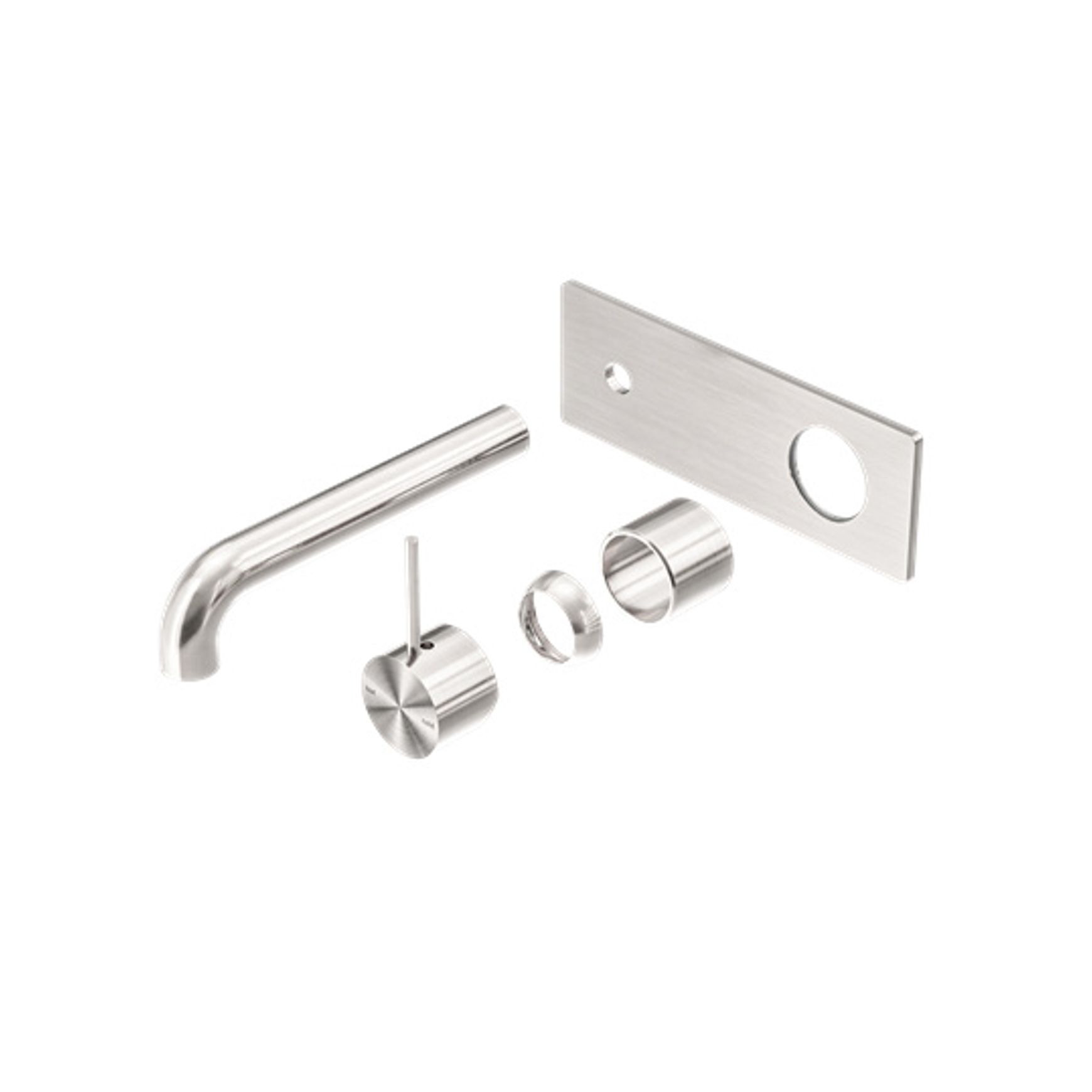 Mecca Wall Basin/Bath Mixer Handle Up 120mm Trim Kits Only Brushed Nickel