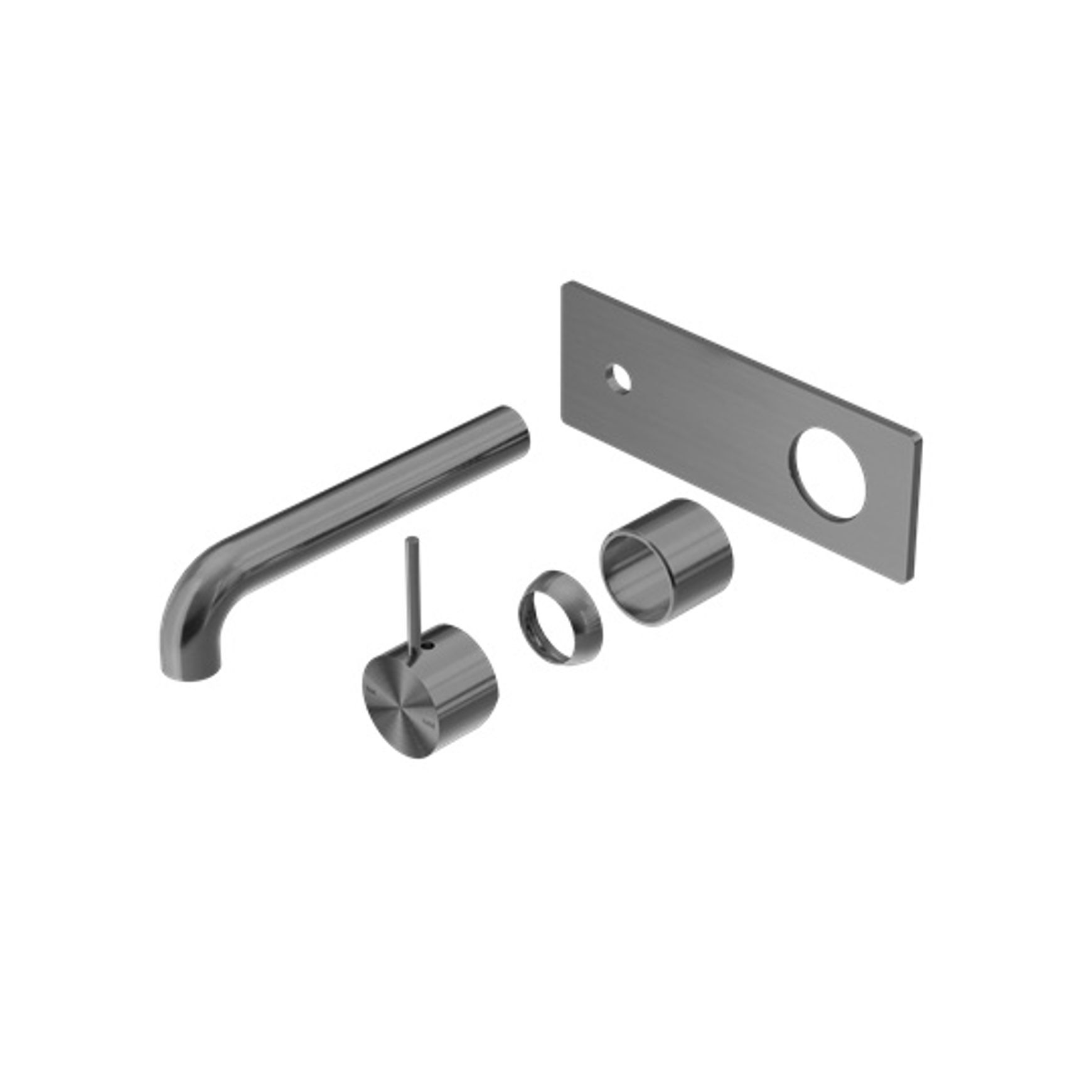 Mecca Wall Basin/Bath Mixer Handle Up 185mm Trim Kits Only Gun Metal