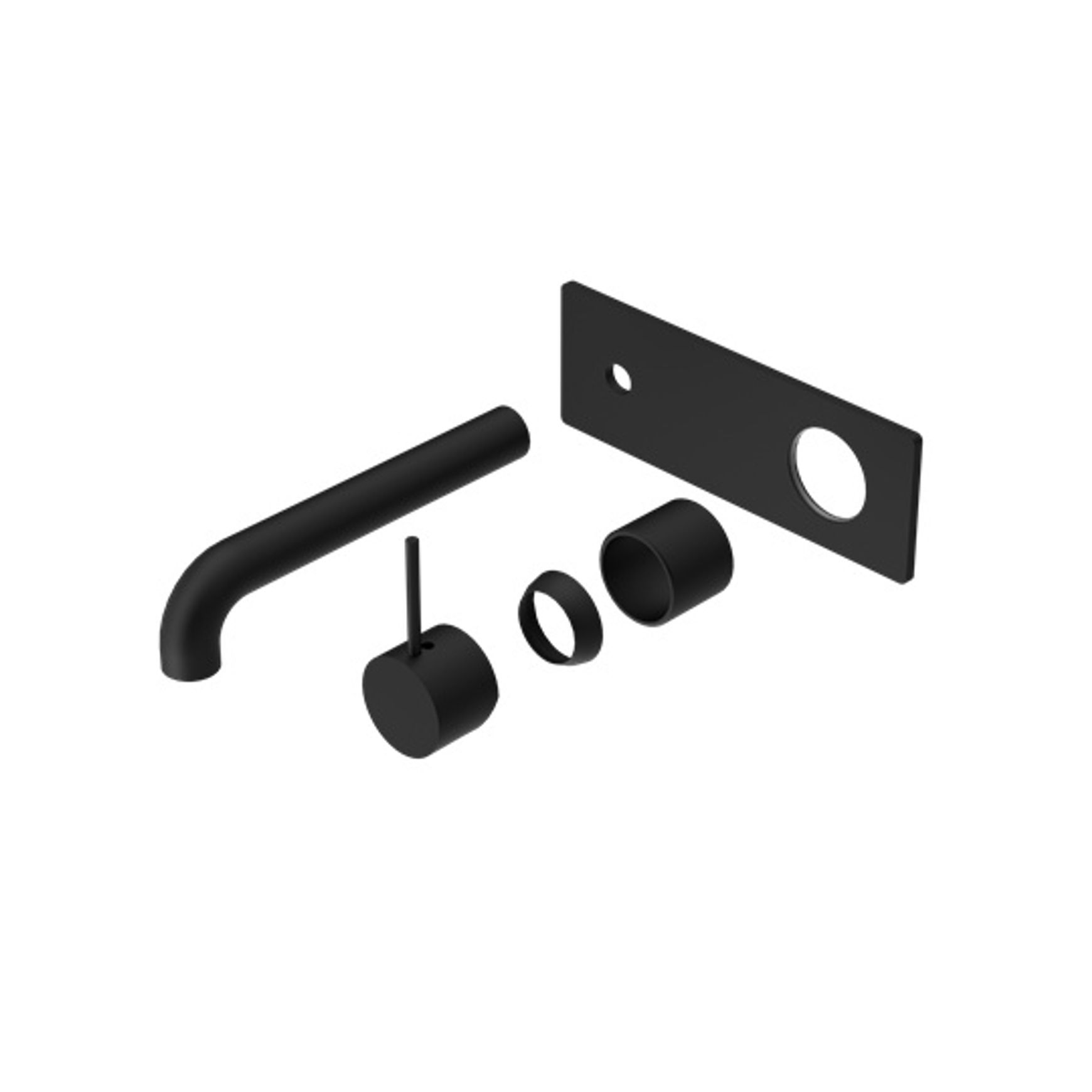 Mecca Wall Basin/Bath Mixer Handle Up 185mm Trim Kits Only Matte Black