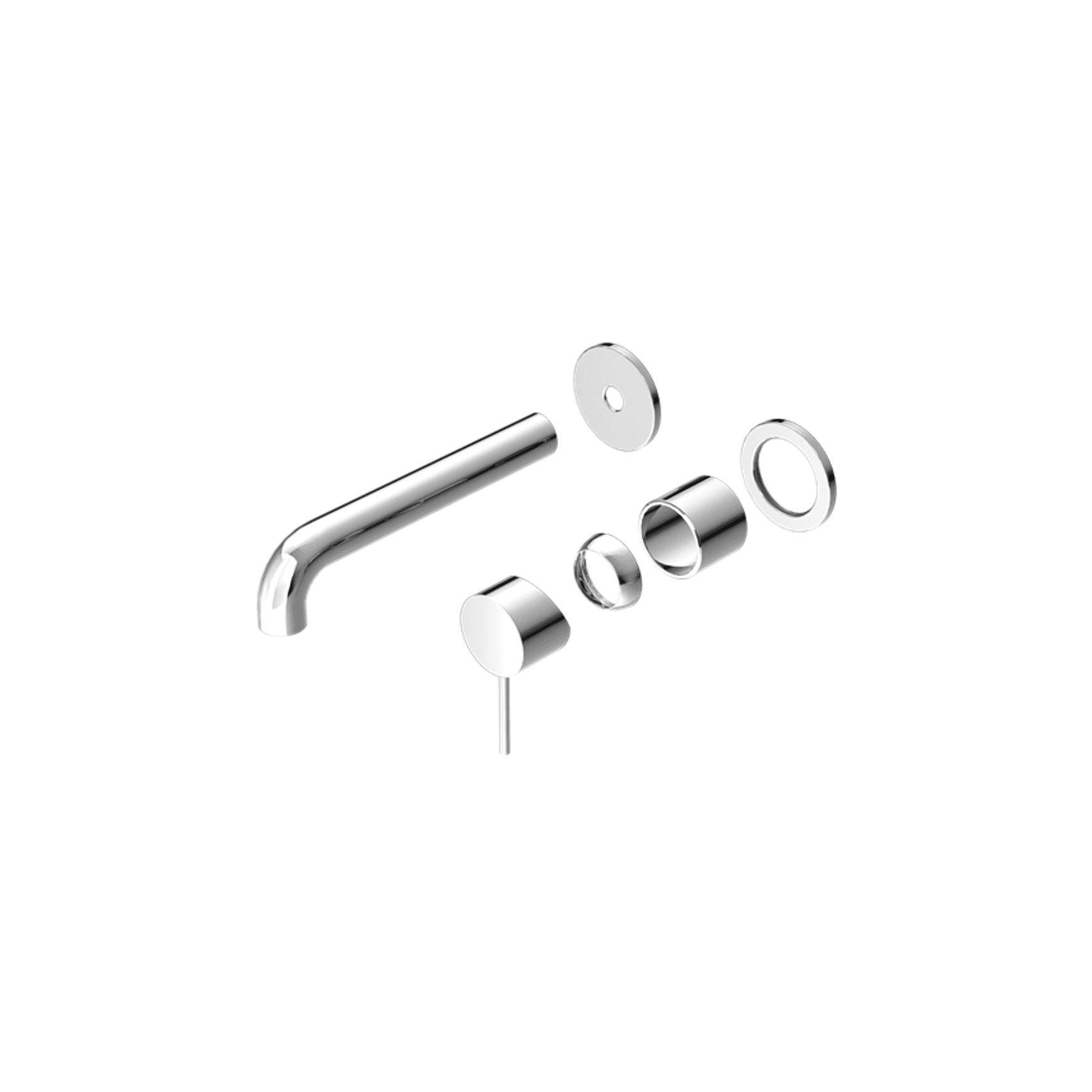 Mecca Wall Basin/Bath Mixer Separate Back Plate 185mm Trim Kits Only Chrome
