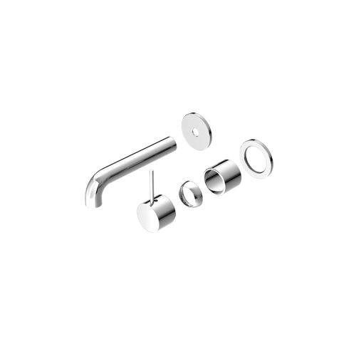 Mecca Wall Basin/Bath Mixer Separate Back Plate Handle Up 230mm Trim Kits Only Chrome