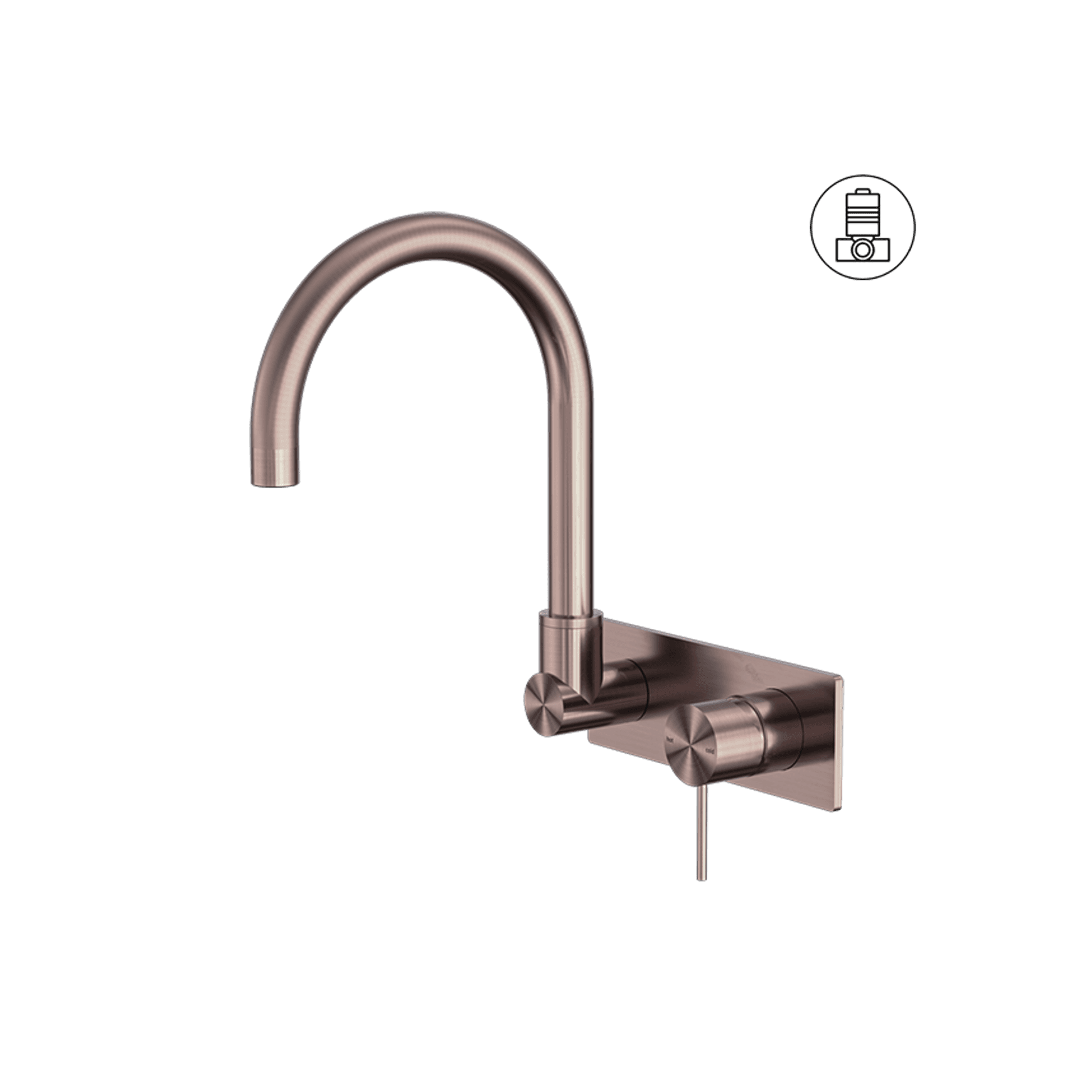 Mecca Wall Basin/Bath Mixer Swivel Spout Brushed Bronze