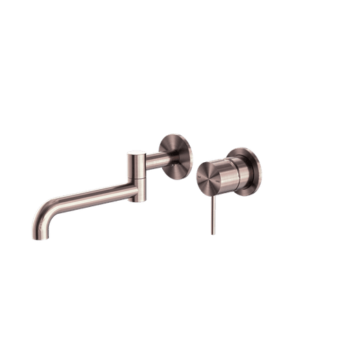 Mecca Wall Basin/Bath Mixer Swivel Spout 225mm Brushed Bronze