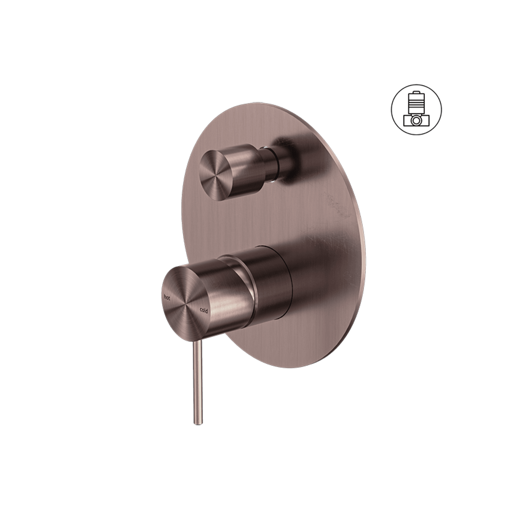 Mecca Shower Mixer With Divertor Brushed Bronze
