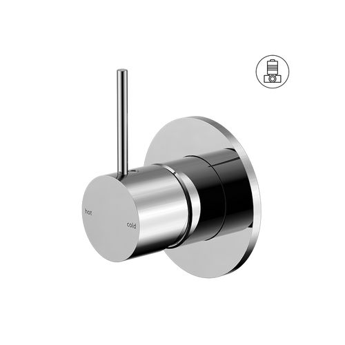 Mecca Shower Mixer Handle Up 80mm Plate Chrome