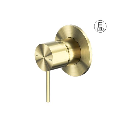 Mecca Shower Mixer 80mm Plate Brushed Gold